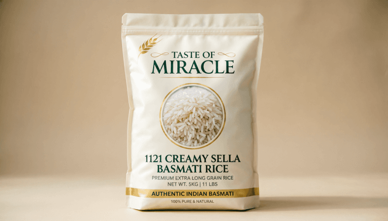 1121 Creamy Sella Basmati Rice packaging