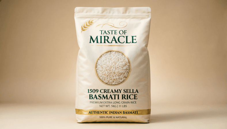 1509 Creamy Sella Basmati Rice packaging